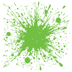 Vibrant splash art vector background with green color explosion