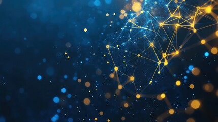 Interconnected Network, Abstract Visualization of Data Connectivity