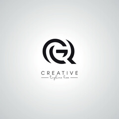 GQ QG Letter Modern Unique Logo Design. Initial Based Monogram Template.