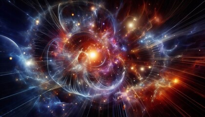 Obraz premium Celestial Symphony A visualization of the cosmos as a symphony o