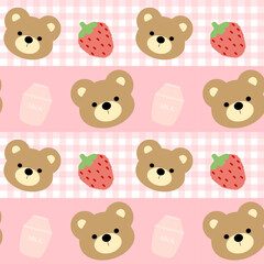 seamless background with teddy bears