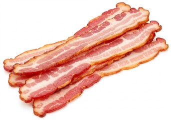 Crispy Bacon Strips Deliciously Arranged. AI Generated