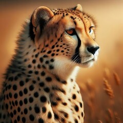 Cheetah The fastest land animal characterized by its slender bui