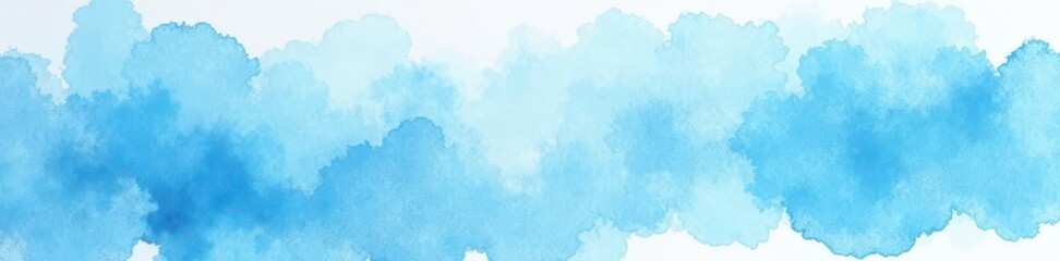 Obraz premium Soft, dreamy blue watercolor wash, textured paper, ethereal, image