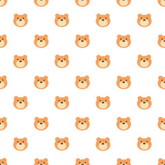 Fototapeta premium Cute Bear Vector Seamless Pattern Digital Paper – Adorable Cartoon Teddy Bears Background, Kids Nursery Animal Print, Hand-Drawn Forest Wildlife Design for Scrapbooking, Fabric, Wallpaper, and Crafts
