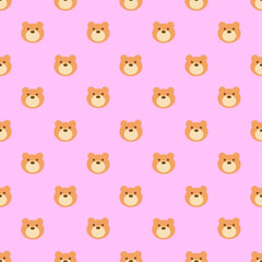 Cute Bear Vector Seamless Pattern Digital Paper – Adorable Cartoon Teddy Bears Background, Kids Nursery Animal Print, Hand-Drawn Forest Wildlife Design for Scrapbooking, Fabric, Wallpaper, and Crafts