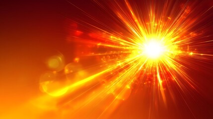 Obraz premium Bright energy burst, dark backdrop, design element