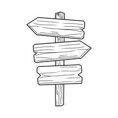 multiple signpost sketch