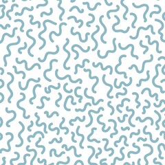 Cute squiggle pattern background blue drawing design