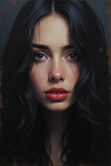 Fototapeta premium Retrato de Mujer morena hermosa