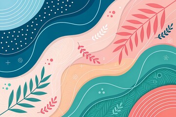 vector illustration of an abstract floral background