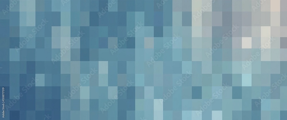 Poster abstract mosaic background with light blue gray and white tones forming pixelated pattern