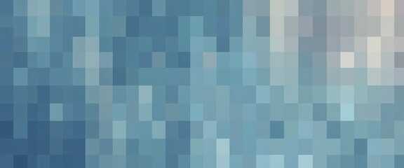 Abstract mosaic background with light blue gray and white tones forming pixelated pattern