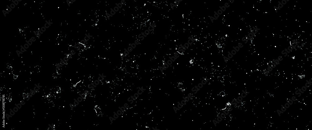 Poster Dark cosmic background with bright points space themed designs art and textures to add depth
