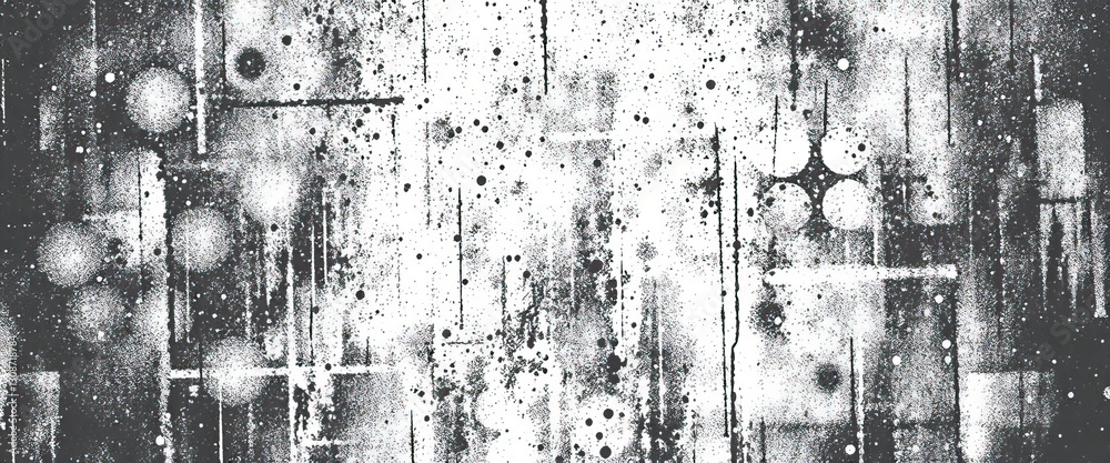 Poster Abstract illustration with dynamic splatters and textures captivating visual experience