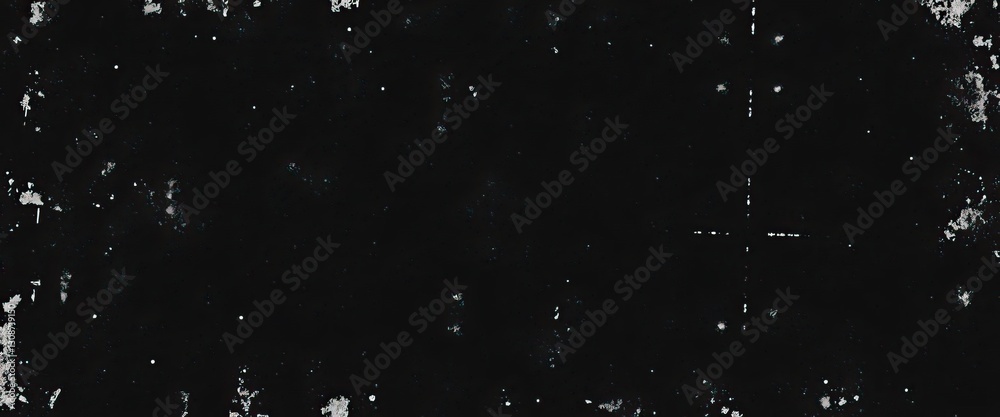 Aufkleber abstract black background with faded edges and white speckles resembling distressed vintage surface 