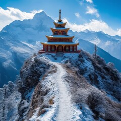 buddhist temple in the himalayas