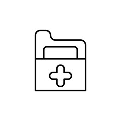 Medical file line icon