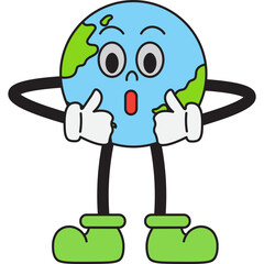  Earth Mascot Illustration