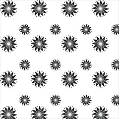 set of black and white flowers