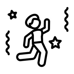 Eid Joy Vector Line Icon Design