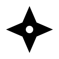 Ninja Shuriken Stars Martial Graphic © Nareerat