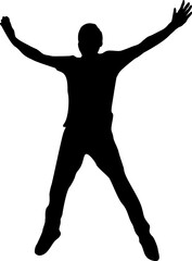 People Jumping Silhouette