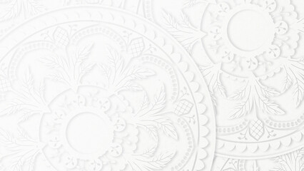 White floral ornamental computer wallpaper