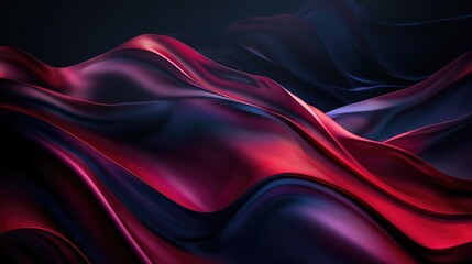 Obraz premium Abstract red color wave flowing express the energetic ripple. Seamless texture of vividness curve swirling convey sense of harmony and wonderful scene perfect for effect and graphic design. AIG51.