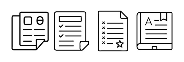 vocabulary list icon, vocabulary list line art - simple line art of vocabulary list, perfect for vocabulary list logos and icons
