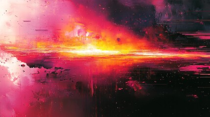 Fototapeta premium A vibrant abstract artistic depiction featuring bright colors and lines