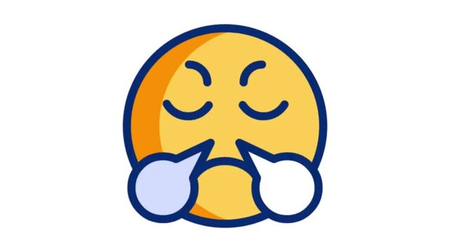 footprint in the form of a heart emoji animated icon videos