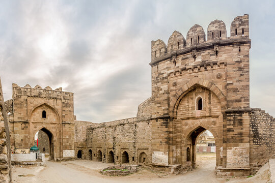 View at the Nothern and inside Gate of Rohtas Fort in Pakistan