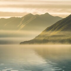 sunrise over the lake