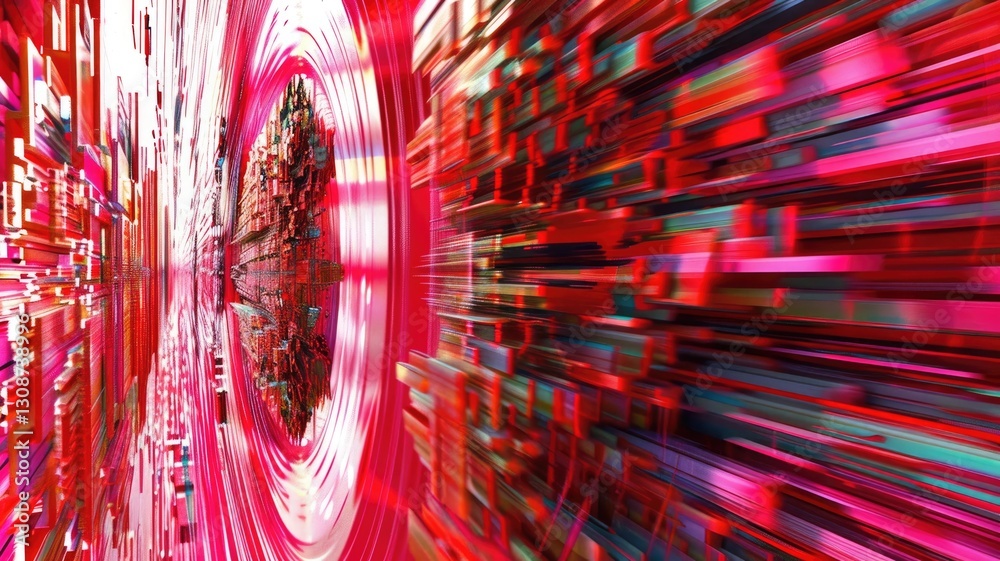 Poster abstract complex glitch with pixel effect in tech background use shading and glitches texture expres