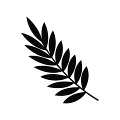 Leaf silhouette icon vector on white background