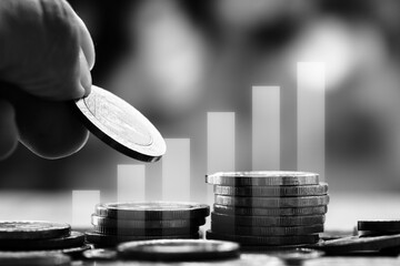 Business investment analytic graph remix