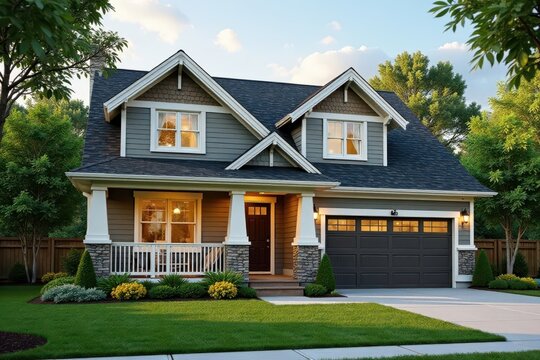 Charming craftsman style home for rent, stunning exterior, exterior, home, wood siding