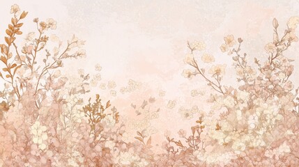Watercolor flowers pattern japanese cherry blossom background wallpaper