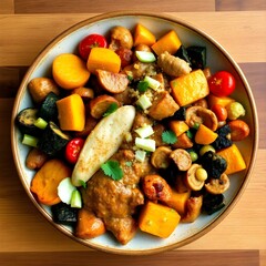 roasted chicken with vegetables