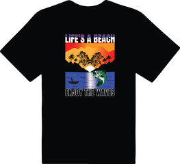 fish and summer t-shirt design,