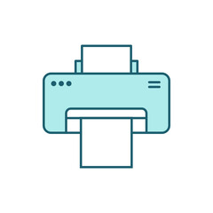 flat design printer vector icon