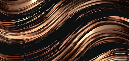 Seamless delicate metallic rose gold brushstrokes on matte charcoal, refined minimalist high-end luxury pattern, sophisticated artistic elegance