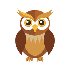 A cute owl isolated on transparent background