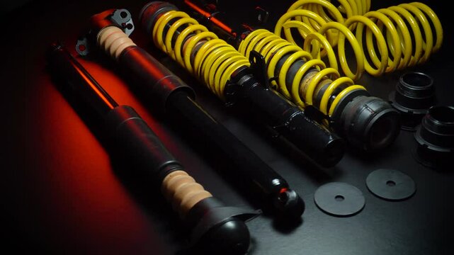 adjustable tuned sports suspension for a bench front-wheel drive car yellow coilovers 
