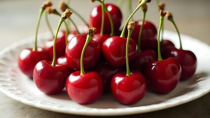 cherries on a plate