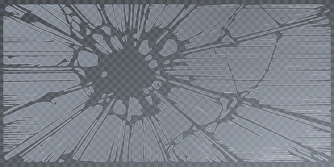 Broken glass shatter and piece. Realistic vector illustration set of explode mirror shard fragment. flying transparent sharp debris elements of smithereens beaten crystal or ice on dark background.