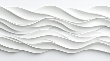 Obraz premium Abstract white paper waves create a seamless texture for creative design and elegant background elements.