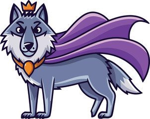 Fototapeta premium Cute Wolf Vector Illustration