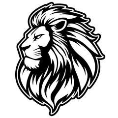 Lion Head | Wildlife | Jungle Animal | Zoo Animal | Lion Face | Wild Animal | Jungle Predator | King of the Jungle | Original Illustration | Vector and Clipart | Cutfile and Stencil